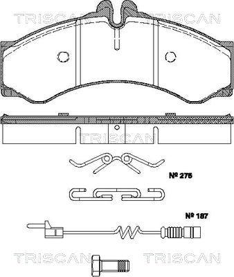 Triscan 8110 23037 - Kit de plaquettes de frein, frein à disque cwaw.fr