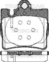 Triscan 8110 23025 - Kit de plaquettes de frein, frein à disque cwaw.fr