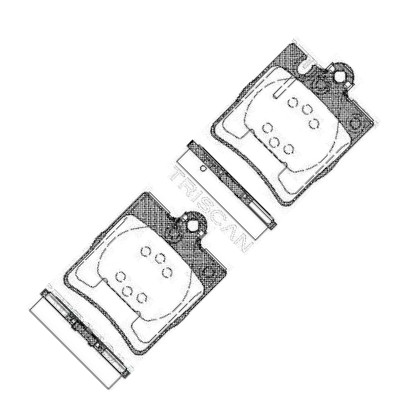 Triscan 8110 23027 - Kit de plaquettes de frein, frein à disque cwaw.fr