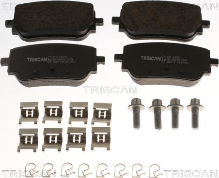 Triscan 8110 232003 - Kit de plaquettes de frein, frein à disque cwaw.fr