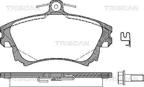 Triscan 8110 27005 - Kit de plaquettes de frein, frein à disque cwaw.fr