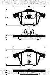 Triscan 8110 27011 - Kit de plaquettes de frein, frein à disque cwaw.fr