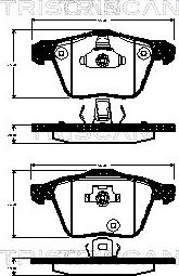 Triscan 8110 27012 - Kit de plaquettes de frein, frein à disque cwaw.fr