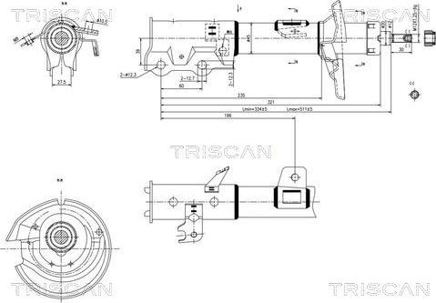 Triscan 8705 16111 - Amortisseur cwaw.fr