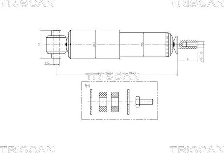 Triscan 8705 29206 - Amortisseur cwaw.fr