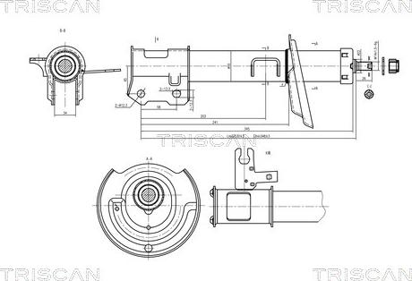 Triscan 8705 24104 - Amortisseur cwaw.fr