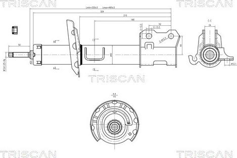 Triscan 8705 24107 - Amortisseur cwaw.fr