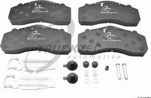 Trucktec Automotive 01.35.252 - Kit de plaquettes de frein, frein à disque cwaw.fr