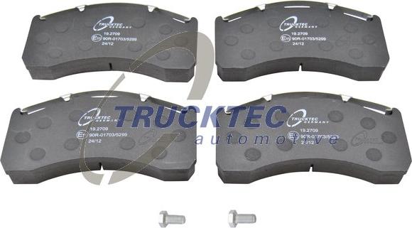 Trucktec Automotive 03.35.038 - Kit de plaquettes de frein, frein à disque cwaw.fr