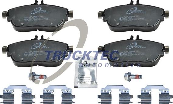 Trucktec Automotive 02.35.433 - Kit de plaquettes de frein, frein à disque cwaw.fr