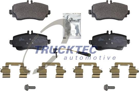 Trucktec Automotive 02.35.563 - Kit de plaquettes de frein, frein à disque cwaw.fr