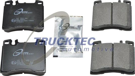 Trucktec Automotive 02.35.155 - Kit de plaquettes de frein, frein à disque cwaw.fr