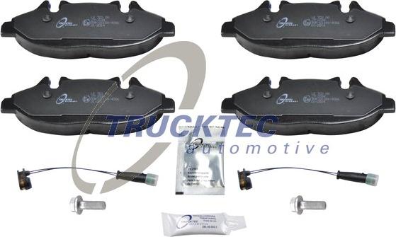 Trucktec Automotive 02.35.160 - Kit de plaquettes de frein, frein à disque cwaw.fr