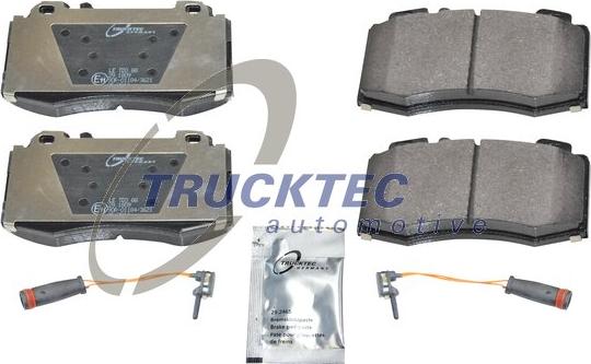 Trucktec Automotive 02.35.124 - Kit de plaquettes de frein, frein à disque cwaw.fr