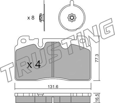 Trusting 995.0-141 - Kit de plaquettes de frein, frein à disque cwaw.fr