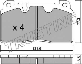 Trusting 995.0 - Kit de plaquettes de frein, frein à disque cwaw.fr