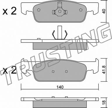 Trusting 991.3 - Kit de plaquettes de frein, frein à disque cwaw.fr