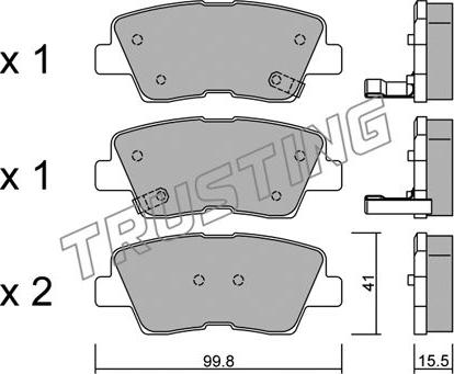 Trusting 903.0 - Kit de plaquettes de frein, frein à disque cwaw.fr