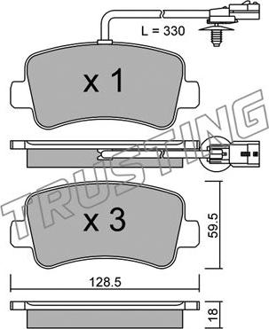 Trusting 916.0 - Kit de plaquettes de frein, frein à disque cwaw.fr