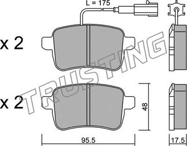 Trusting 912.0 - Kit d'accessoires, mâchoire de frein cwaw.fr