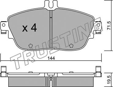 Trusting 981.0 - Kit de plaquettes de frein, frein à disque cwaw.fr