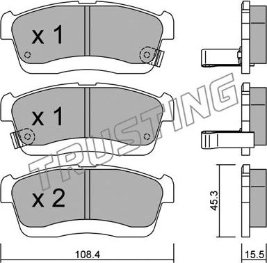 Trusting 932.0 - Kit de plaquettes de frein, frein à disque cwaw.fr