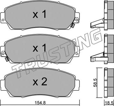 Trusting 920.0 - Kit de plaquettes de frein, frein à disque cwaw.fr