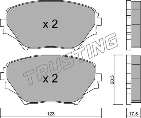 Trusting 445.0 - Kit de plaquettes de frein, frein à disque cwaw.fr