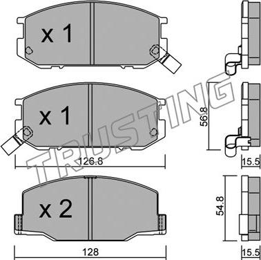 Trusting 440.0 - Kit de plaquettes de frein, frein à disque cwaw.fr