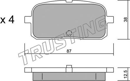 Trusting 461.0 - Kit de plaquettes de frein, frein à disque cwaw.fr