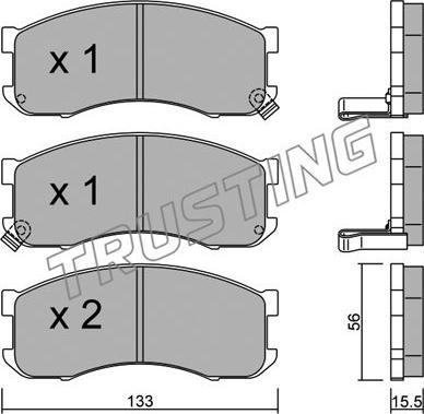 Trusting 409.0 - Kit de plaquettes de frein, frein à disque cwaw.fr