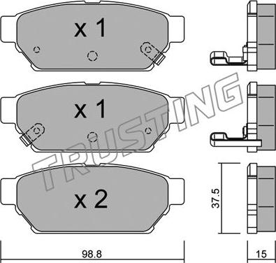 Trusting 411.0 - Kit de plaquettes de frein, frein à disque cwaw.fr