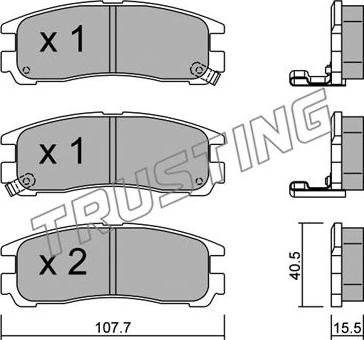 Trusting 413.0 - Kit de plaquettes de frein, frein à disque cwaw.fr