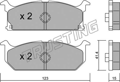 Trusting 431.0 - Kit de plaquettes de frein, frein à disque cwaw.fr