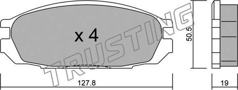 Trusting 424.0 - Kit de plaquettes de frein, frein à disque cwaw.fr