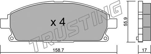 Trusting 421.0 - Kit de plaquettes de frein, frein à disque cwaw.fr