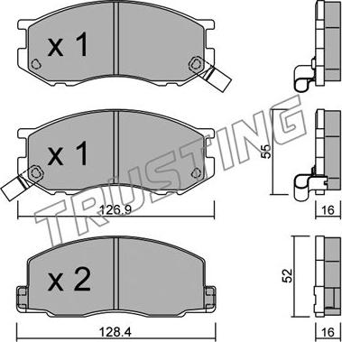 Trusting 471.0 - Kit de plaquettes de frein, frein à disque cwaw.fr