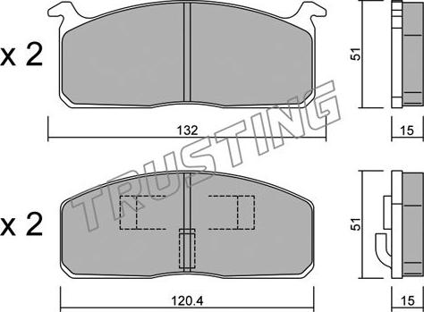 Trusting 473.0 - Kit de plaquettes de frein, frein à disque cwaw.fr