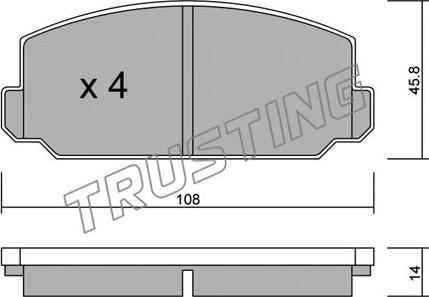 Trusting 477.0 - Kit de plaquettes de frein, frein à disque cwaw.fr