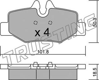 Trusting 592.0 - Kit de plaquettes de frein, frein à disque cwaw.fr