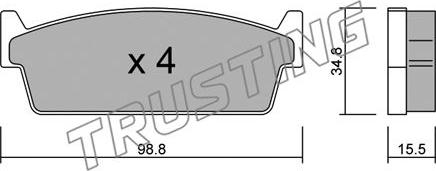 Trusting 509.0 - Kit de plaquettes de frein, frein à disque cwaw.fr