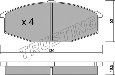 Trusting 506.0 - Kit de plaquettes de frein, frein à disque cwaw.fr