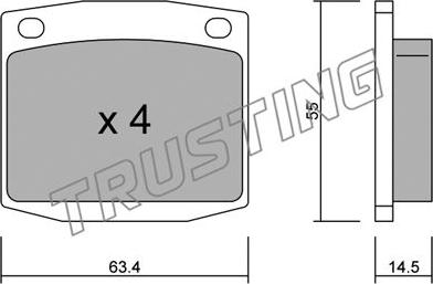 Trusting 502.0 - Kit de plaquettes de frein, frein à disque cwaw.fr