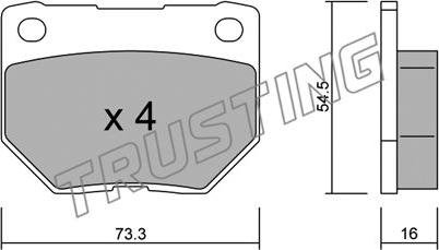 Trusting 510.0 - Kit de plaquettes de frein, frein à disque cwaw.fr