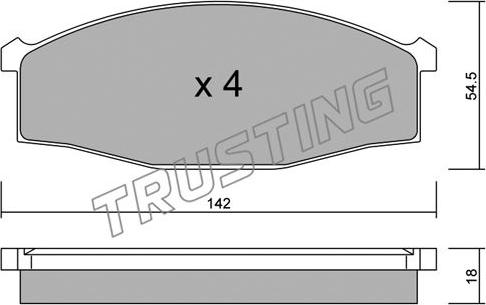 Trusting 513.0 - Kit de plaquettes de frein, frein à disque cwaw.fr