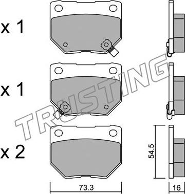 Trusting 517.0 - Kit de plaquettes de frein, frein à disque cwaw.fr