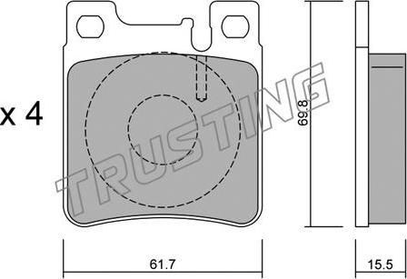 Trusting 583.0 - Kit de plaquettes de frein, frein à disque cwaw.fr