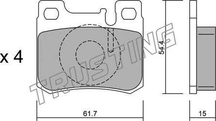 Trusting 582.0 - Kit de plaquettes de frein, frein à disque cwaw.fr