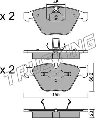 Trusting 574.4 - Kit de plaquettes de frein, frein à disque cwaw.fr