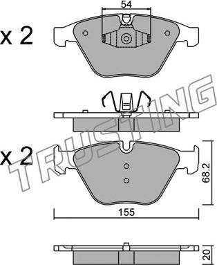 Trusting 574.6 - Kit de plaquettes de frein, frein à disque cwaw.fr